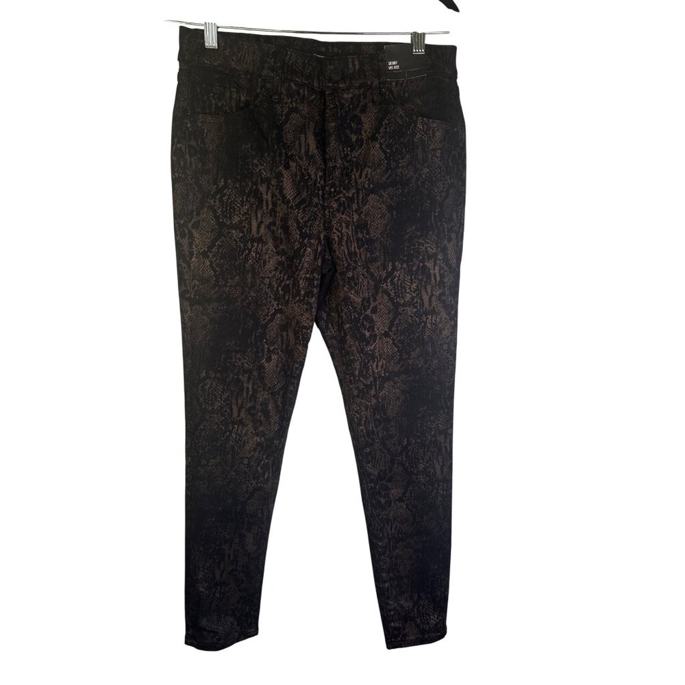 2/$30 Express Skinny Mid Rise Snake Print Pants 8R Stretchy NWT - Picture 9 of 15